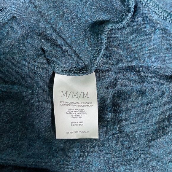 Cabi teal blue asymmetrical hem super soft halftime tunic top - Picture 6 of 6